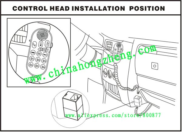 (CJB-200Z) 200W siren/ 10 tones/ with Microphone/ 2 light switch/ Volume adjustable (with 1pc X 200W speaker)