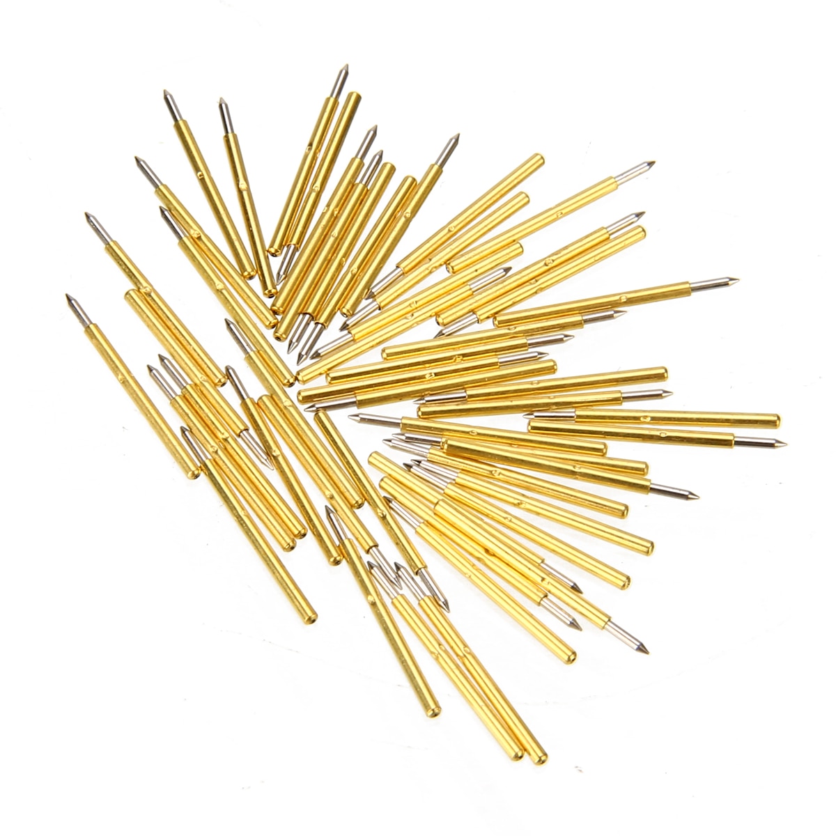 50pcs/set New P75-B1 Dia 1.02mm 100g Cusp Spear Spring Loaded Test Probes Pogo Pins For Home Tool