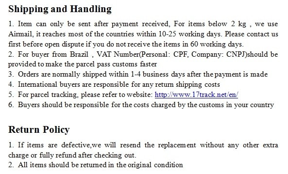 Shipping and Return Policy