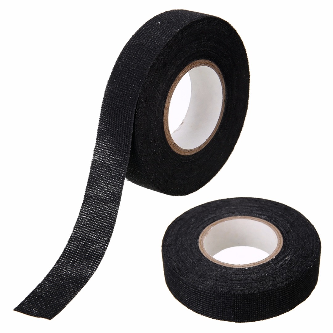 1pc Heat-resistant Wiring Harness Tape Looms Wiring Harness Cloth Fabric Tape Adhesive Cable Protection 19mm x 15M