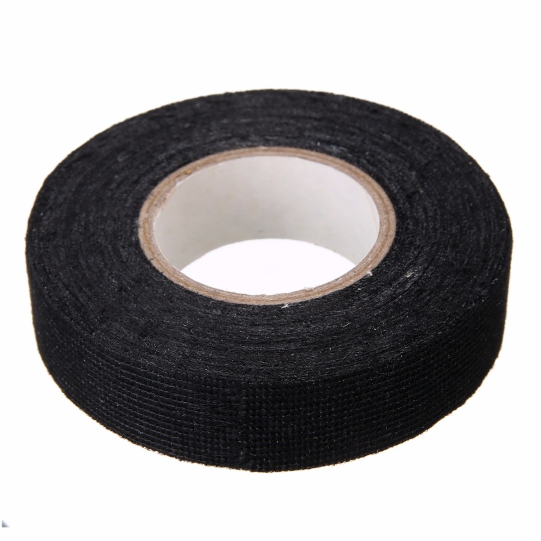 1pc Heat-resistant Wiring Harness Tape Looms Wiring Harness Cloth Fabric Tape Adhesive Cable Protection 19mm x 15M