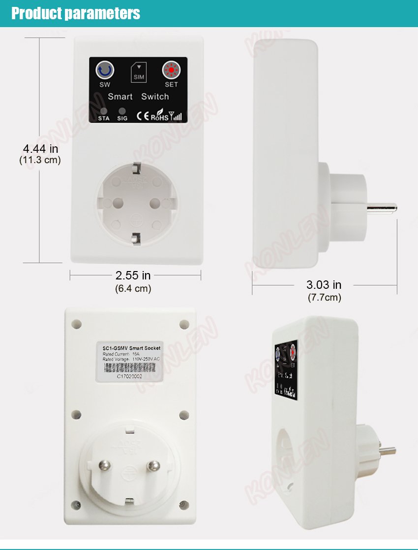 GSM Power Socket Switch 16A EU 3