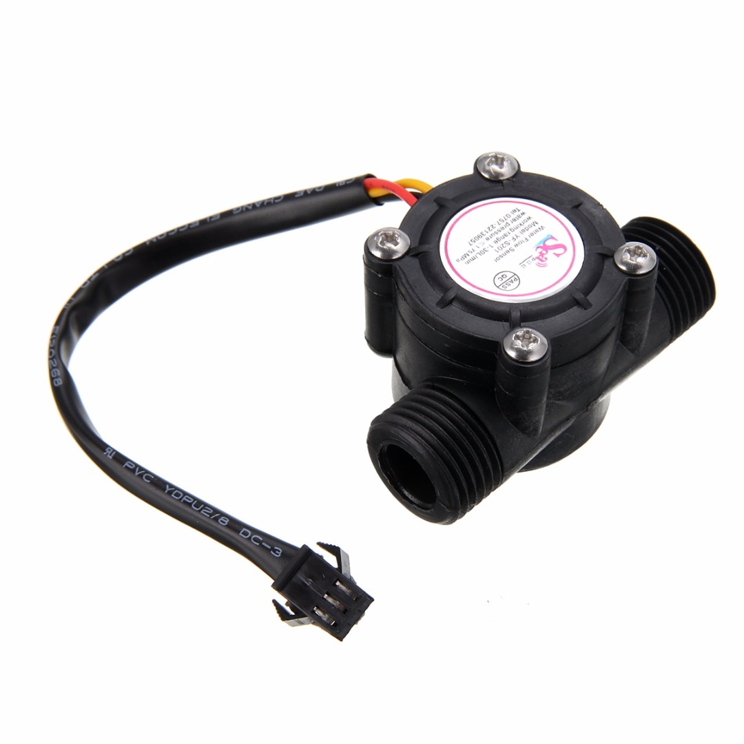 1pc 1-30L/min Water Flow Sensor Flowmeter Hall Flow Sensor Water Control 1/2" 2.0MPa For Arduino