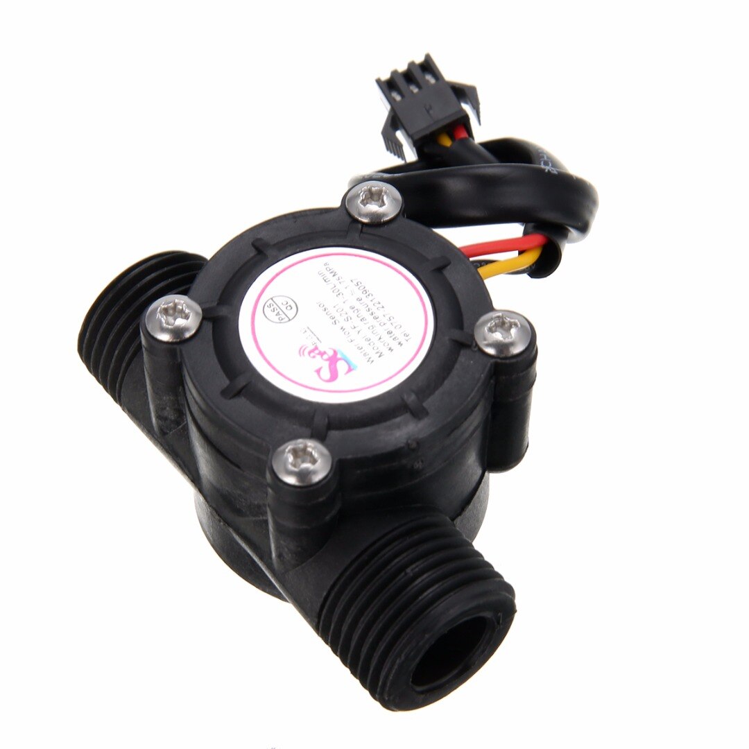 1pc 1-30L/min Water Flow Sensor Flowmeter Hall Flow Sensor Water Control 1/2" 2.0MPa For Arduino