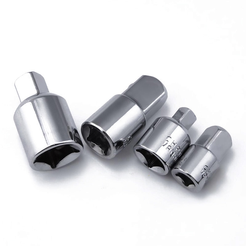PEGASI-4pcs-1-2-1-4-3-8-Silver-Ratchet-Socket-Adapter-Chrome-Vanadium-Steel-Ratchet