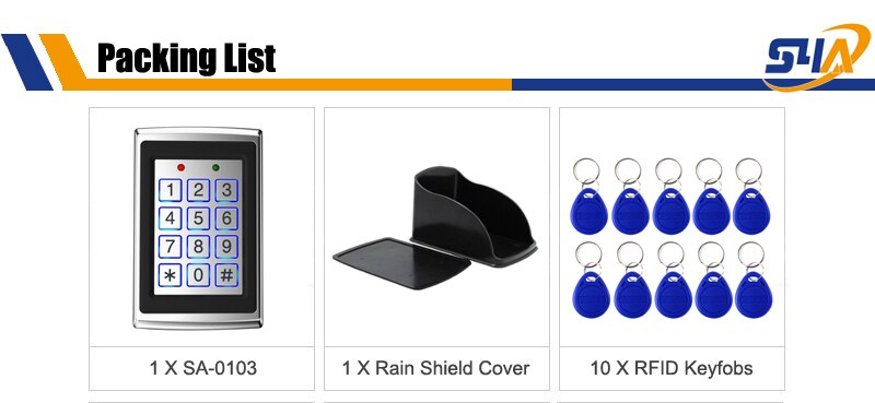 SA-0103 Packing list