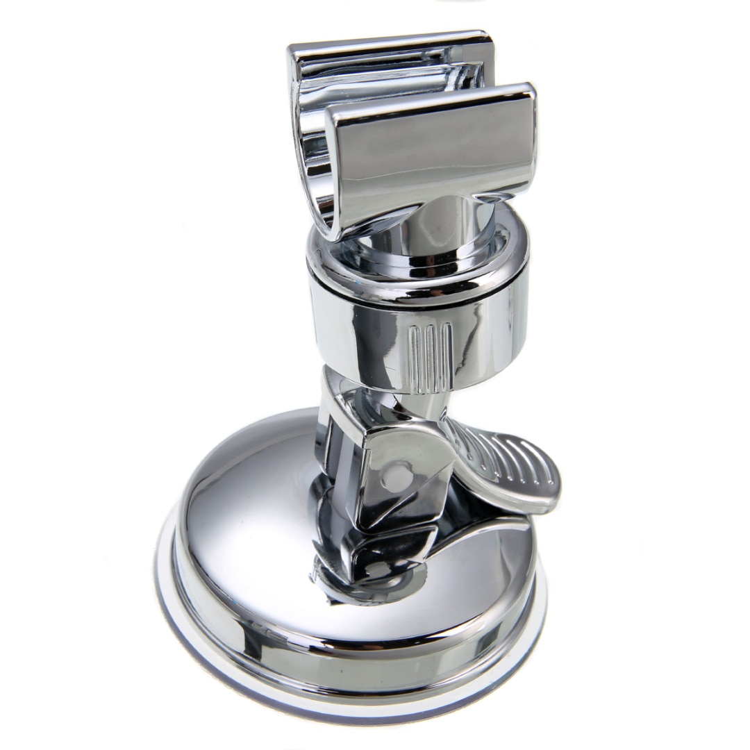 Bathroom Adjustable Shower Head Holder Suction Cup Shower Holder Chrome Wall Mounted Shower Holder for Bathroom Tools