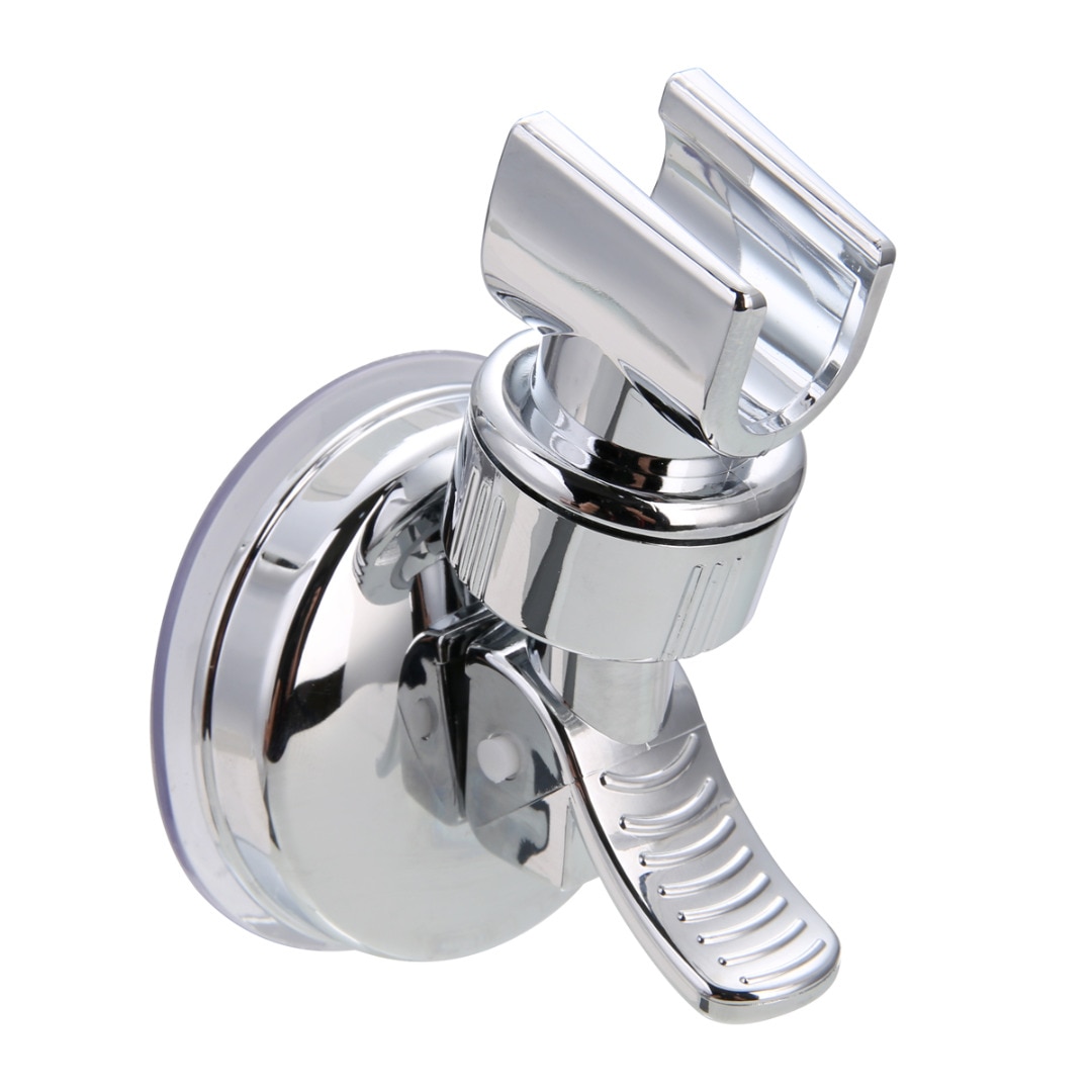 Bathroom Adjustable Shower Head Holder Suction Cup Shower Holder Chrome Wall Mounted Shower Holder for Bathroom Tools