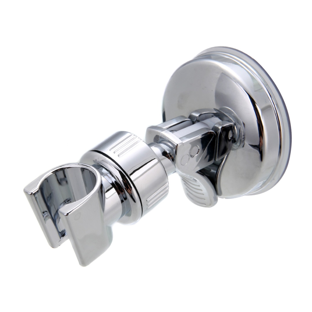 Bathroom Adjustable Shower Head Holder Suction Cup Shower Holder Chrome Wall Mounted Shower Holder for Bathroom Tools