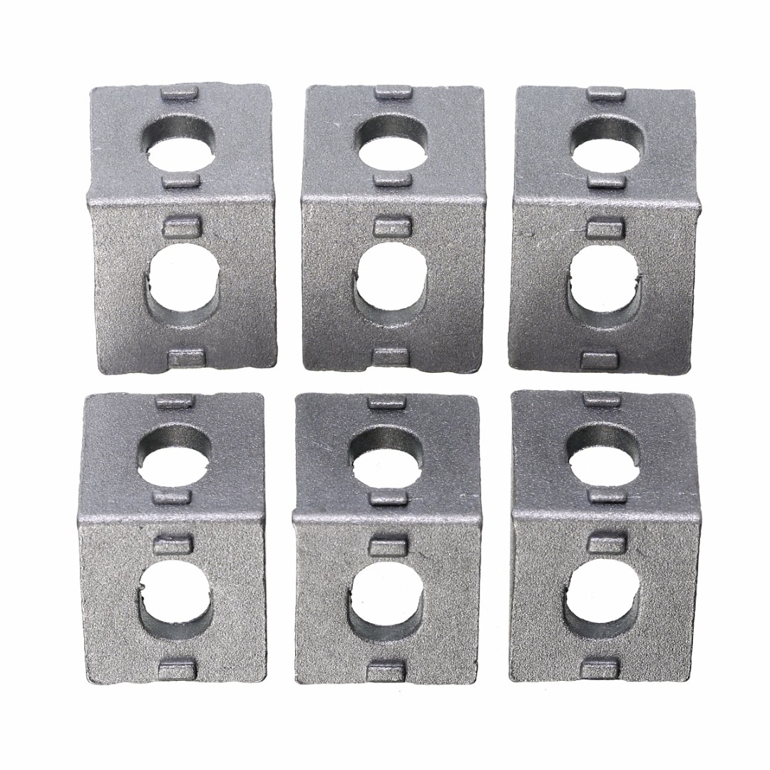 25pcs Durable Silver Aluminum 2020 Corner Bracket 20x20x17mm Solid Cast For 20mm Extrusion CNC Routers