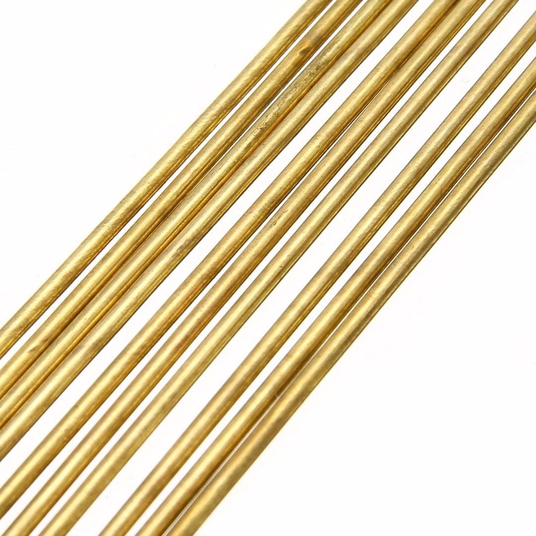 10pcs Brass Welding Rods Wires Sticks  1.6mm Diameter 250mm Length For Brazing Soldering Repair Tools