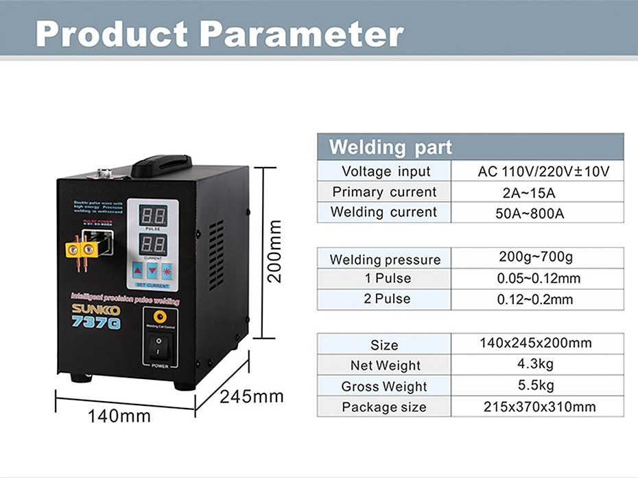 SUNKKO 737G Spot Welder 2