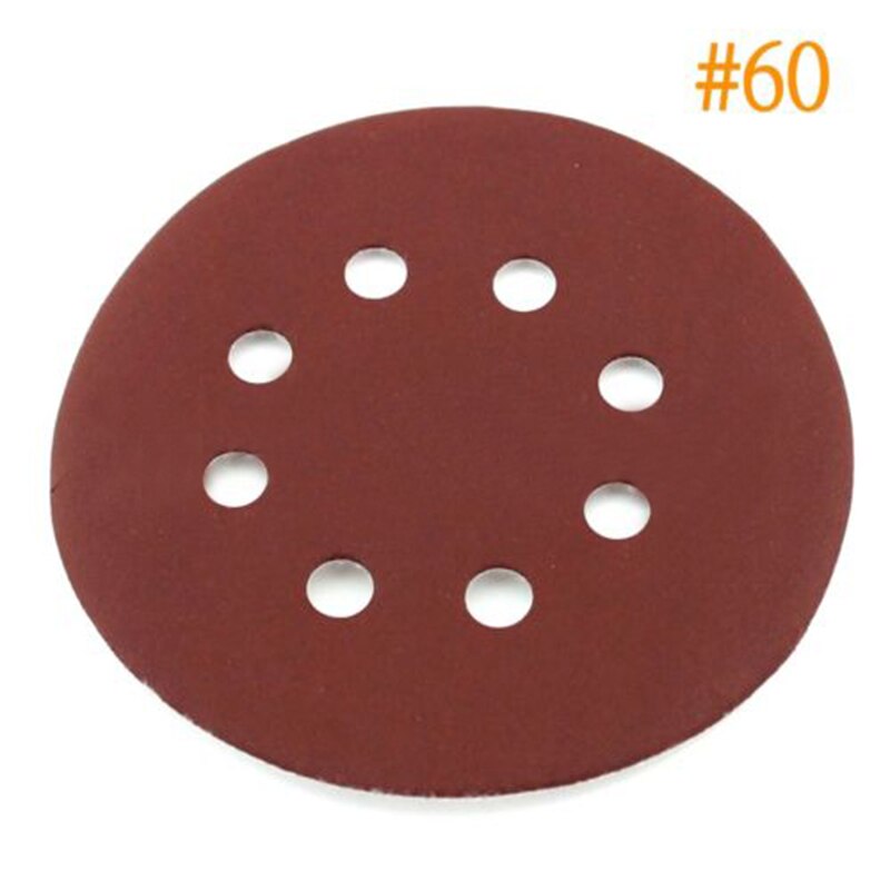 Mayitr 30pcs/lot 5'' Inch Sanding Disc 8 Holes Sandpaper Polishing Tools Mixed 60/180/320/600/800/1500 Grit Power Tools