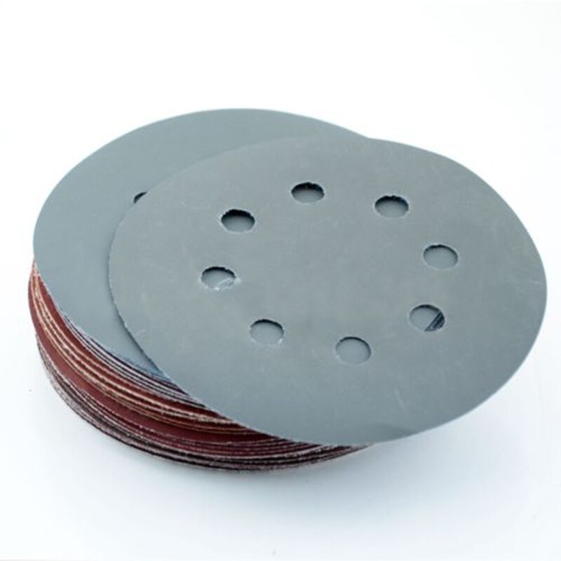 Mayitr 30pcs/lot 5'' Inch Sanding Disc 8 Holes Sandpaper Polishing Tools Mixed 60/180/320/600/800/1500 Grit Power Tools