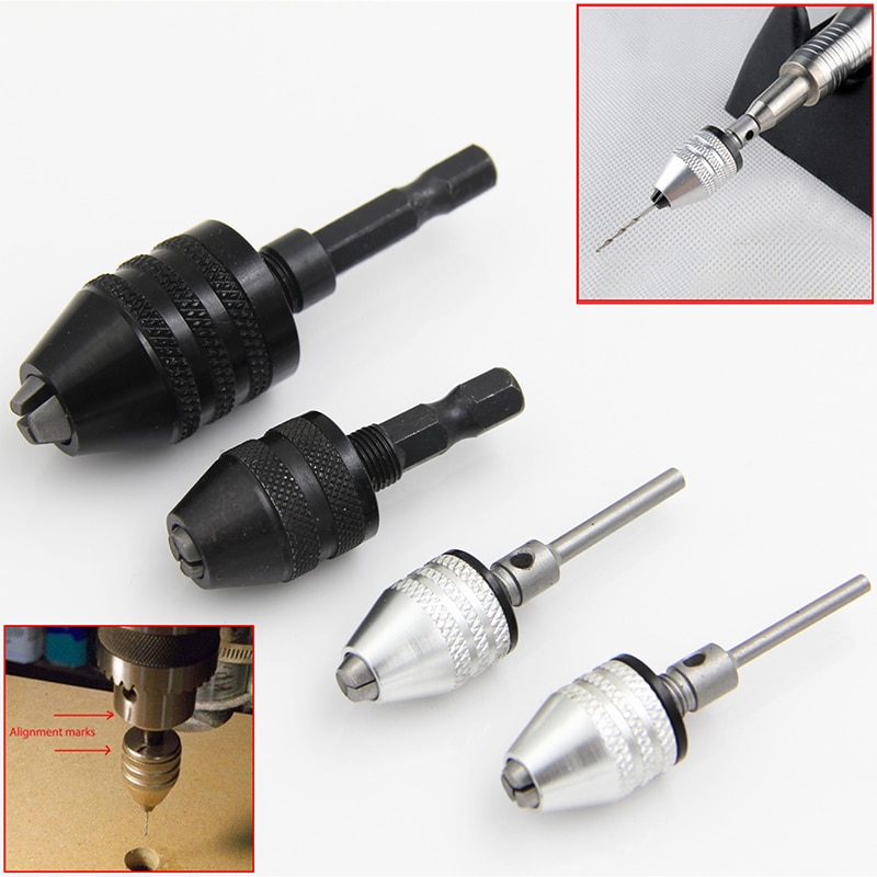 DWZ 1pc Quick Change Keyless Drill Bit Chuck Hex Shank Adapter Converter Tool