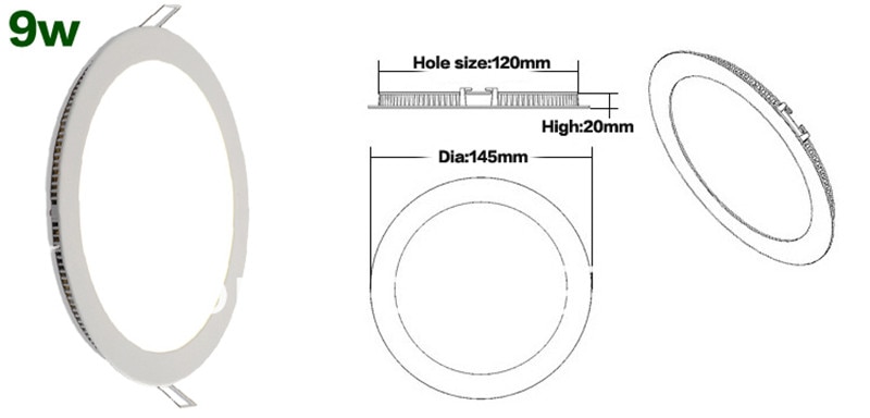 9w led downglight