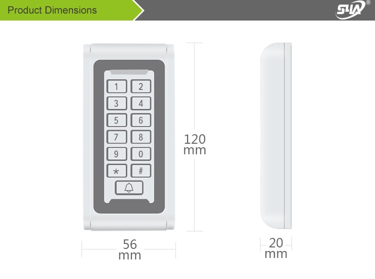 Weatherproof Metal Keypad