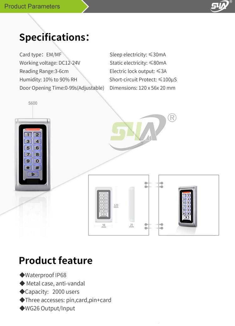 Weatherproof Metal Keypads