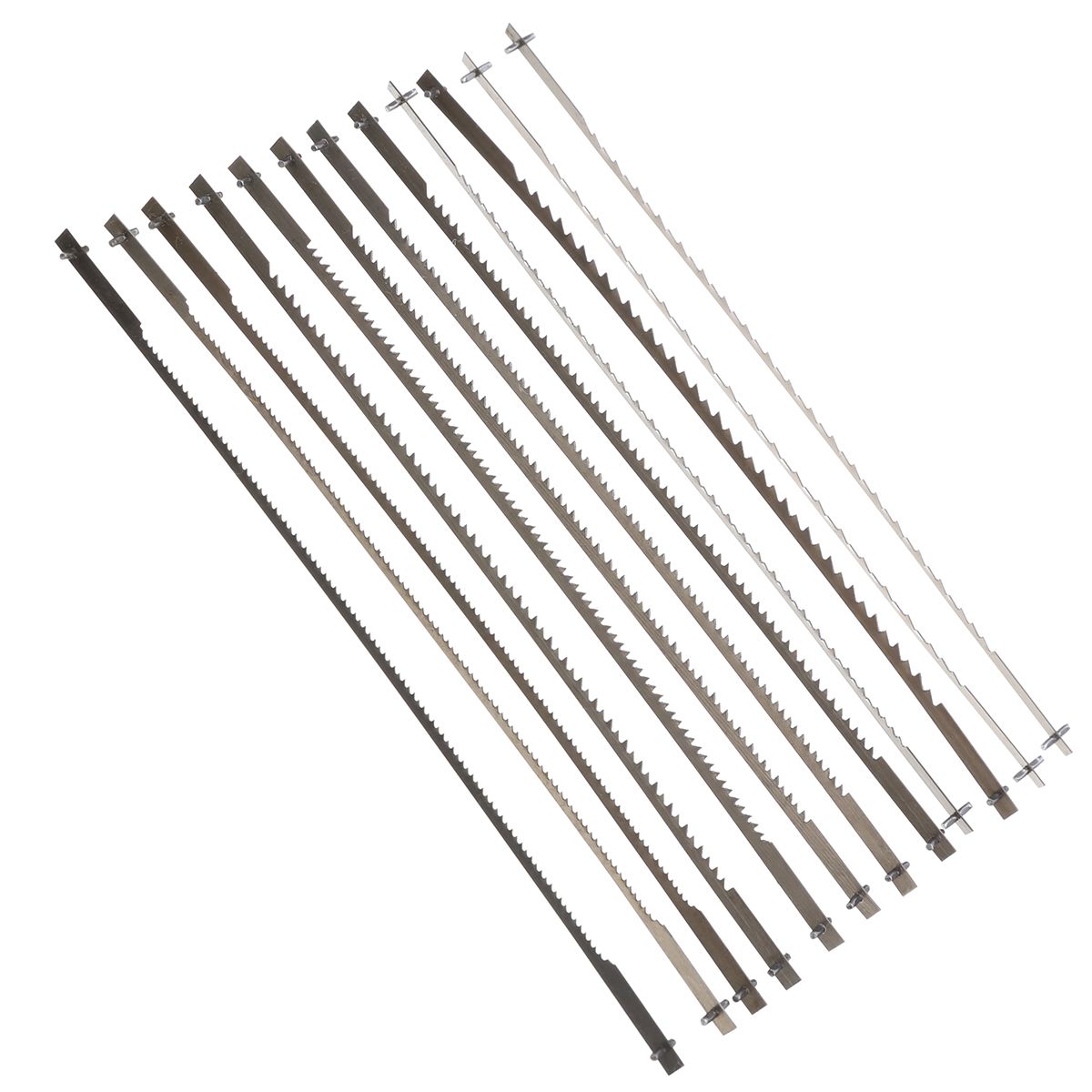 DWZ 12x Pinned Scroll Saw Blades Woodworking Power Tools Accessories 127mm Black