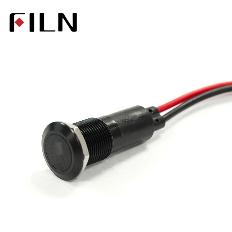 16mm Waterproof Lamp FILN 12V LED Car Boat LED Warning Dashboard Signal Lights Instrument Pilot light (3)