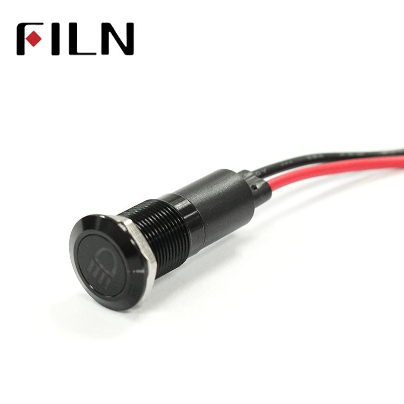 16mm Waterproof Lamp FILN 12V LED Car Boat LED Warning Dashboard Signal Lights Instrument Pilot light (4)