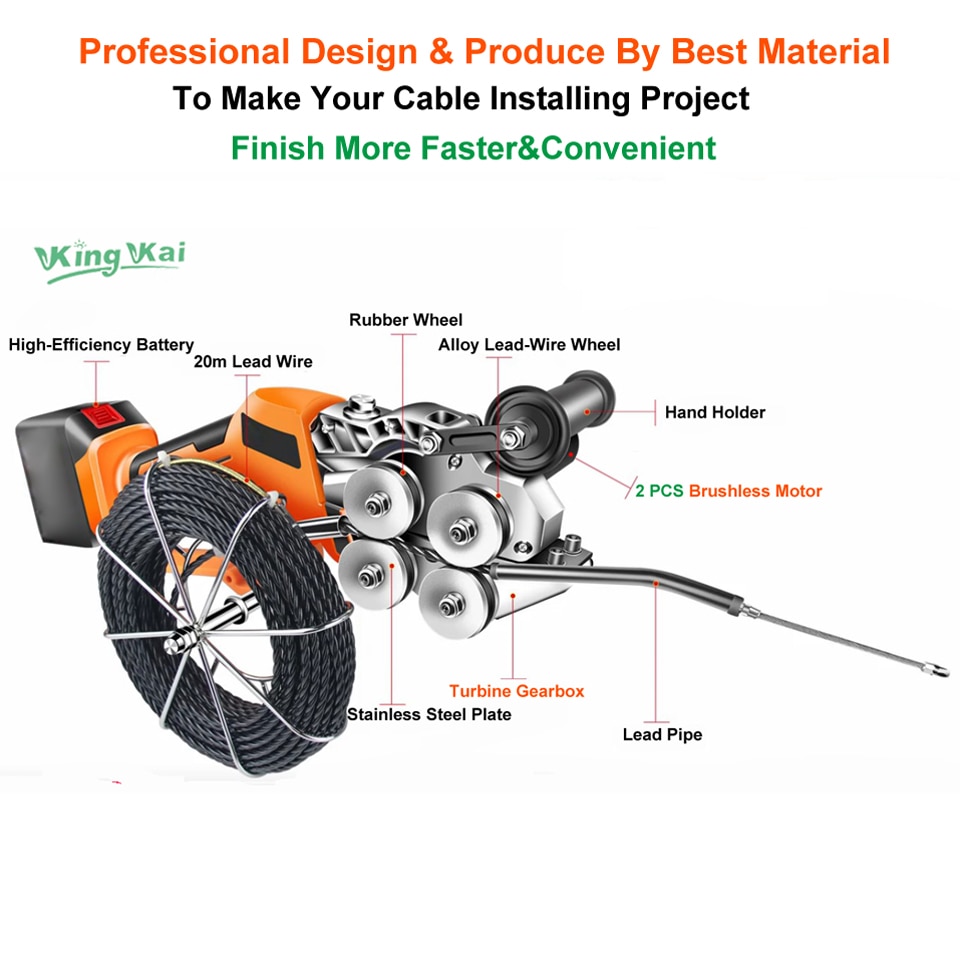 2 Brushless Motor Wire Cable Leading Machine For Cable Install Project-01 (10)