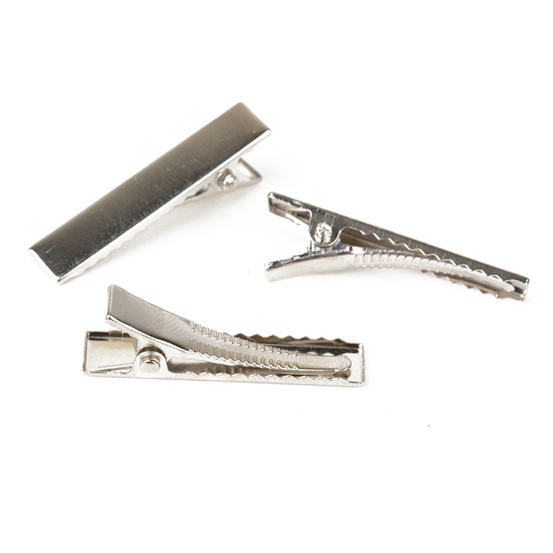 50pcs/lot Metal Crocodile Clips Cable Lead Testing Metal Alligator Clips Clamps Hair Clips Hairpins 35mm-75mm