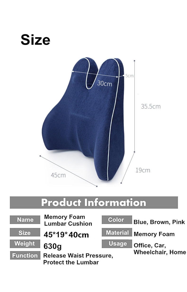 Memory Foam Silicone Gel Cushion Waist Lumbar Side Support Pillow Spine Coccyx Protect Orthopedic Car Seat Office Sofa Chair Back Cushion-xq (14)