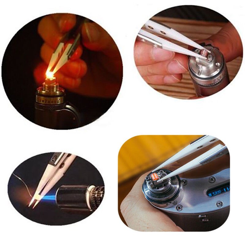 12-5cm-Ceramic-Tweezers-Straight-Aimed-Tweezer-Hand-Tool-High-Temperature-Resistance-Stainless-Steel-Handle-Repair