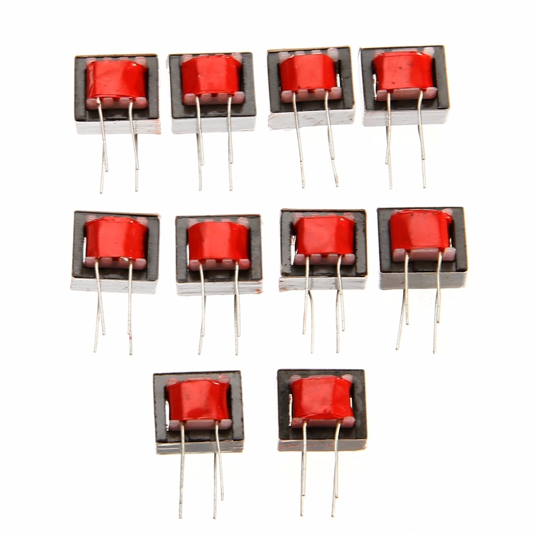 10pcs Red Nickel alloy Audio Transformers 600:600 Ohm Europe 1:1 EI14 Isolation Double-wire winding  High efficiency Transformer