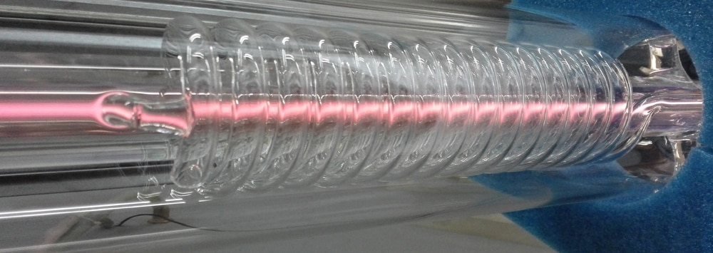 Catalyst laser beam inside of laser tube