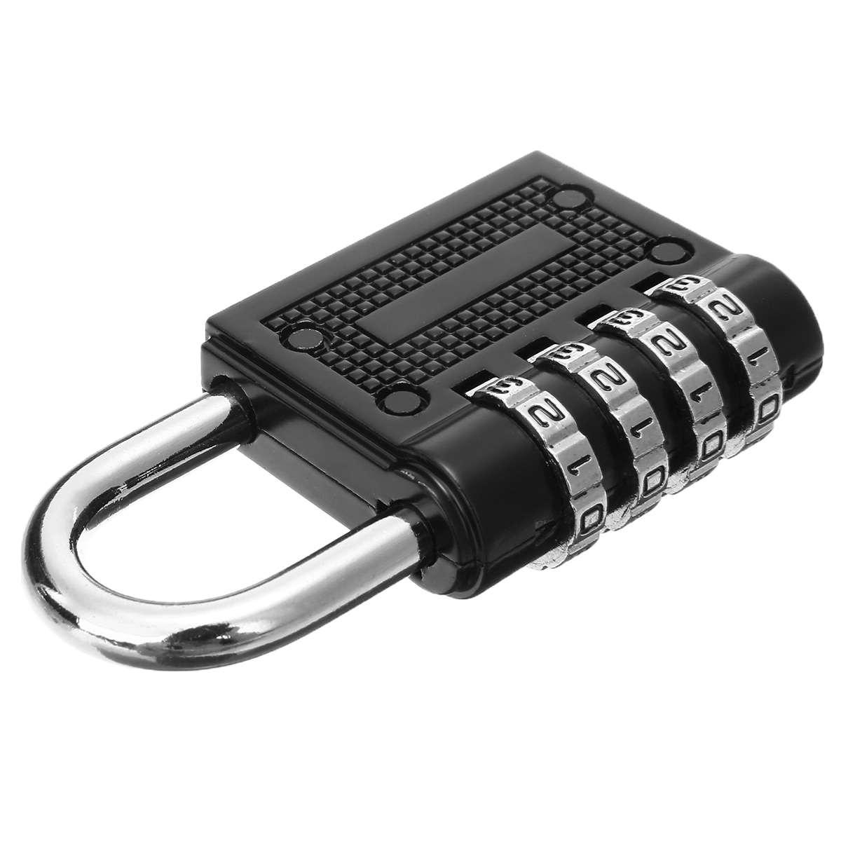 80*43*14mm Heavy Duty 4 Dial Digit Combination Lock Weatherproof Security Padlock Outdoor Gym Safely Code Lock Black