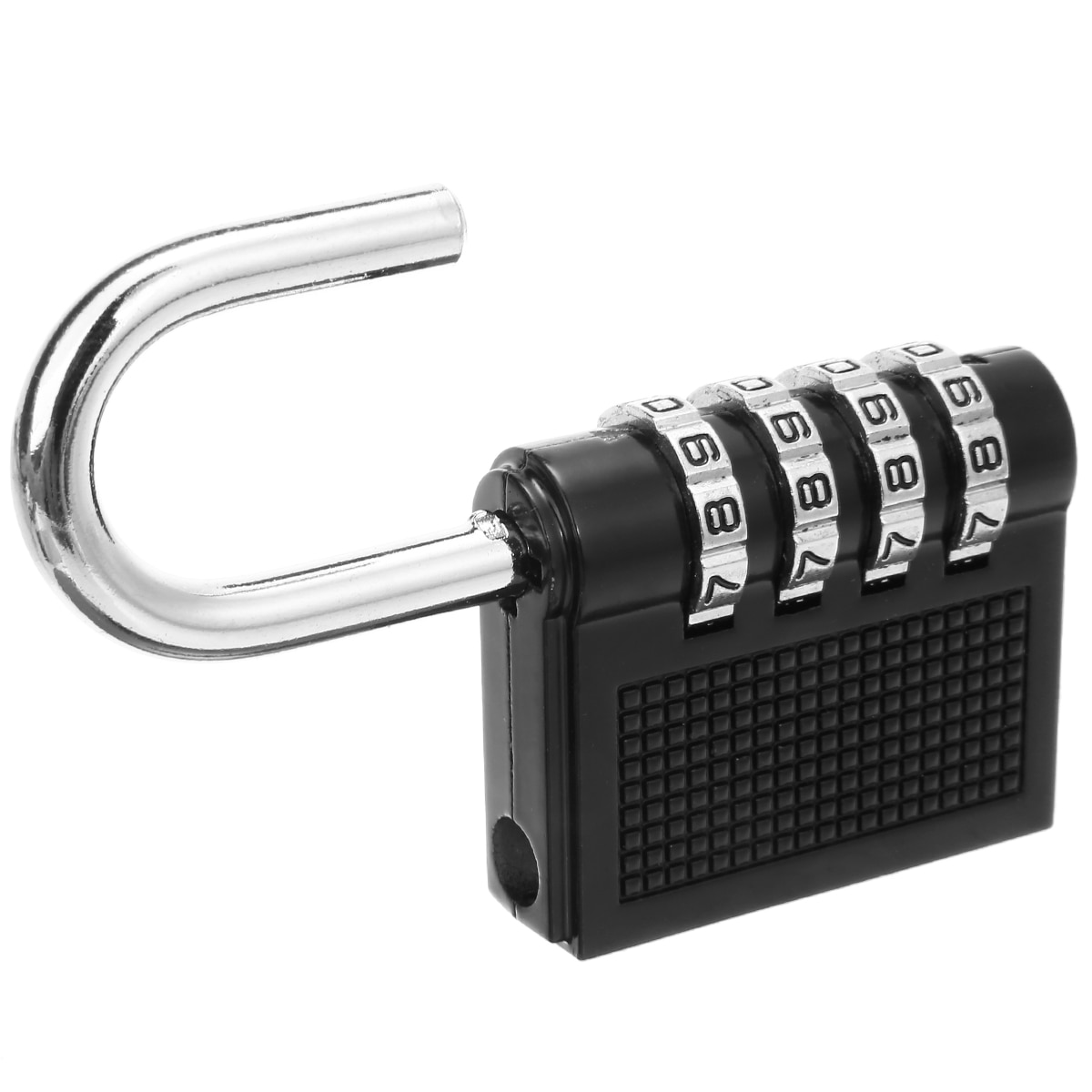 80*43*14mm Heavy Duty 4 Dial Digit Combination Lock Weatherproof Security Padlock Outdoor Gym Safely Code Lock Black