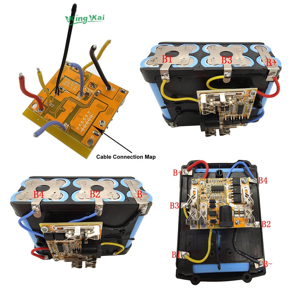 18V Makita Battery Chip PCB protect Board and Plastic Cover Box Case Replacement for Makita BL1830 BL1840 BL1850 LXT400 SKD88 (17)