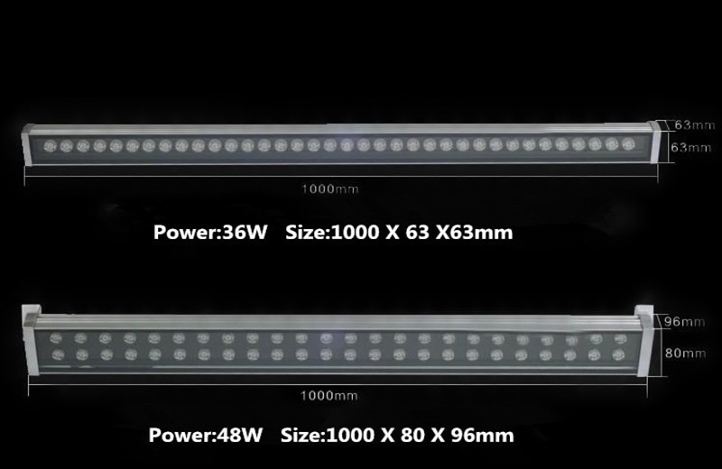 36W48W LED Wall Washer Size