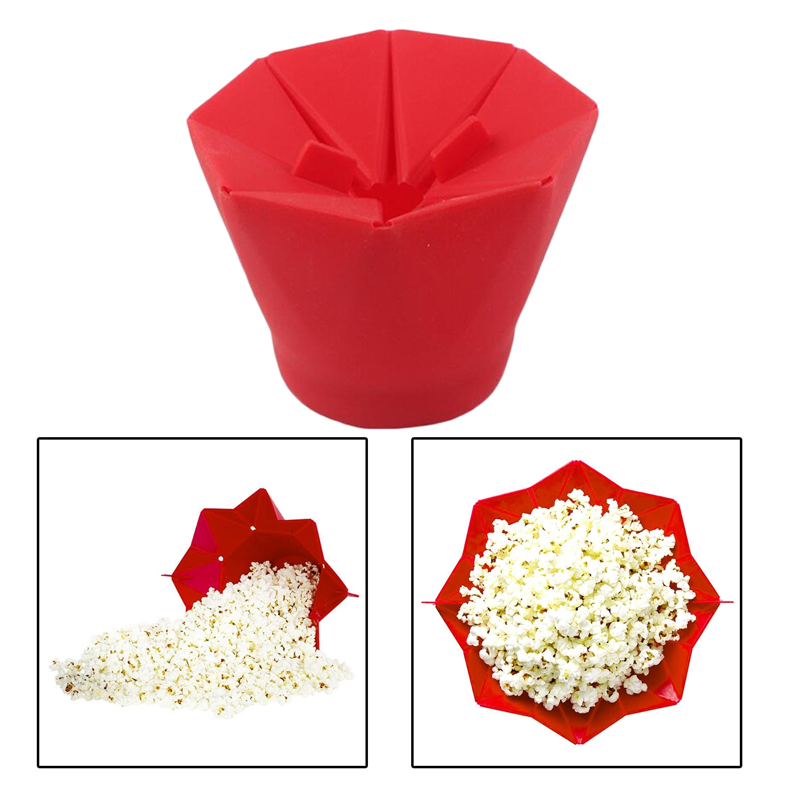 Microwave Popcorn Maker Collapsible Popcorn Baking Bowls Kitchen Gadgets Dishwasher-safe Household DIY Popcorn Popper