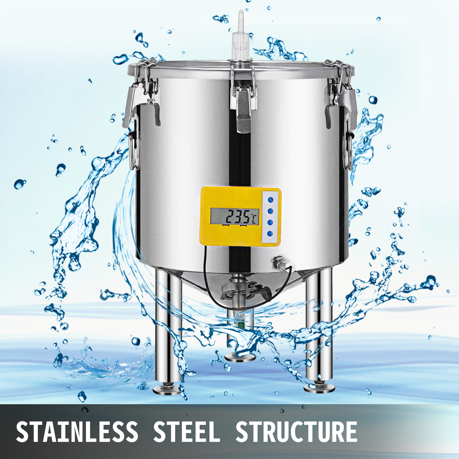 Bucket Fermenter, 50L/13.2Gallon, Stainless Steel,