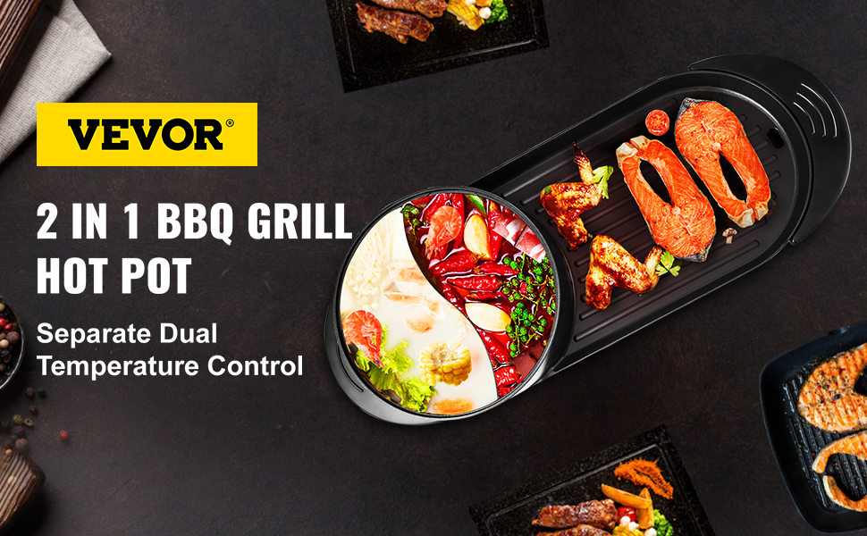 BBQ Pan Grill Hot Pot,Portable,Smokeless