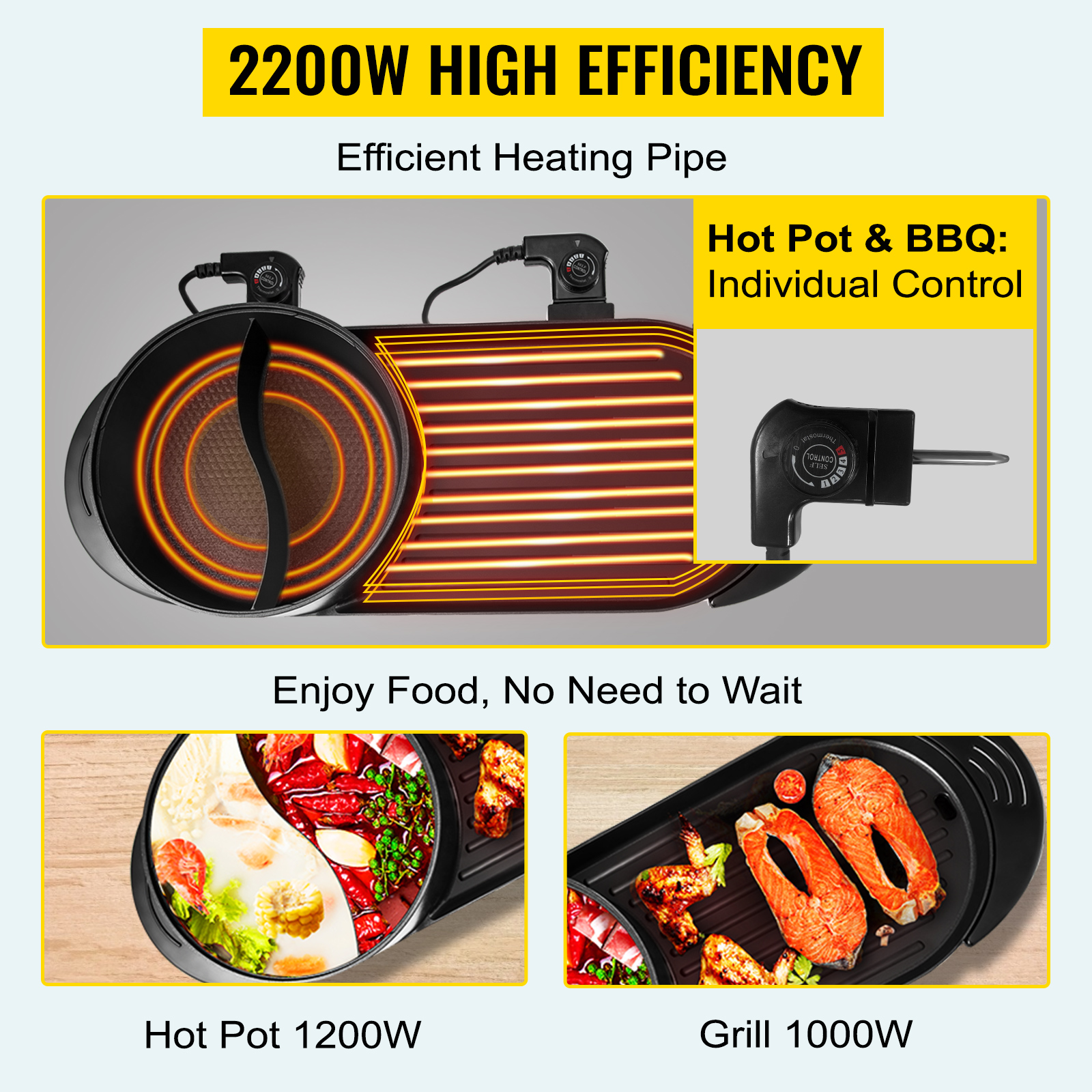 BBQ Pan Grill Hot Pot,Portable,Smokeless