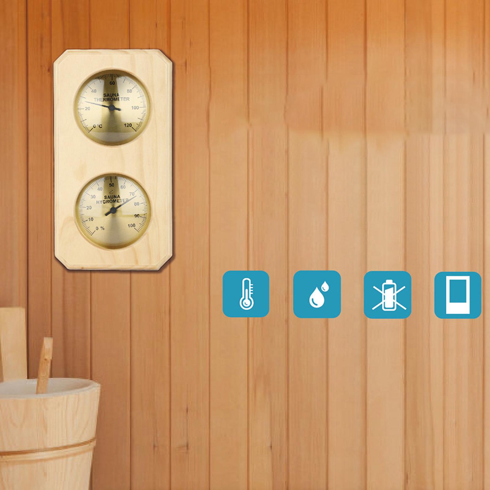 2 in1 Sauna Thermometer Hygrometer Digital Wall Mounted for Sauna Room Indoor Humidity Hotel